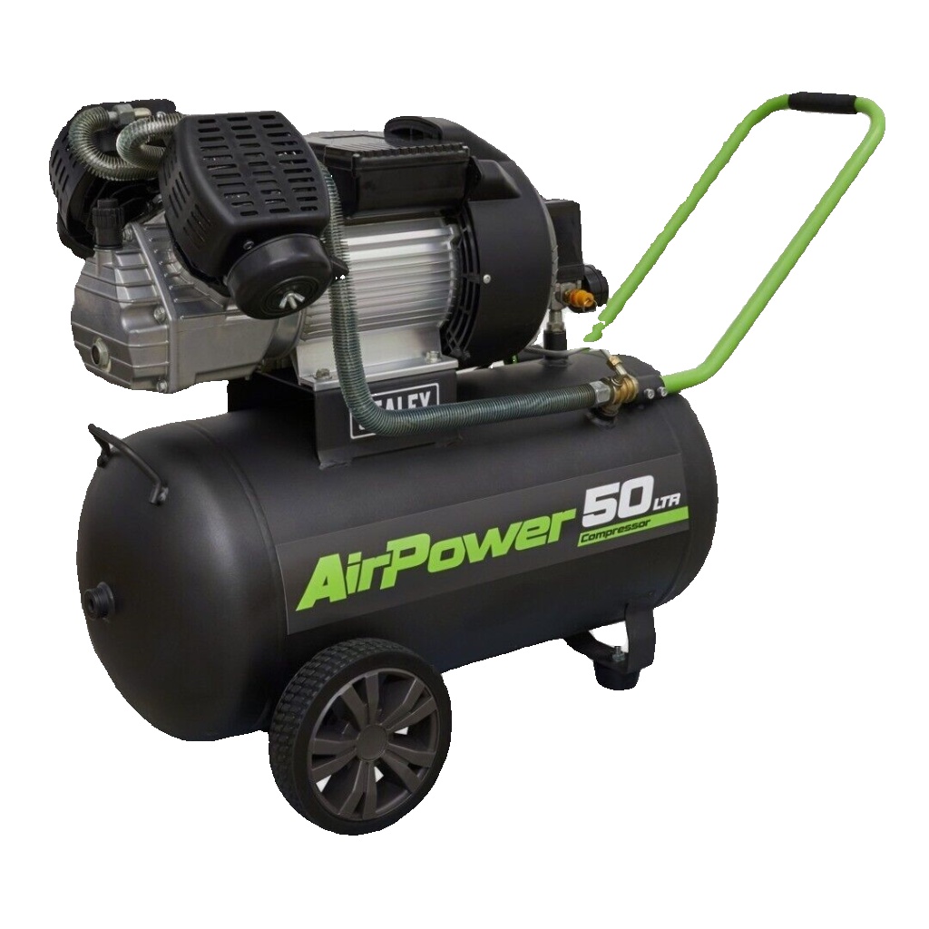 Sealey SAC5030VE Air Compressor 50 Litre 50L 3HP 230V V Twin Direct Drive