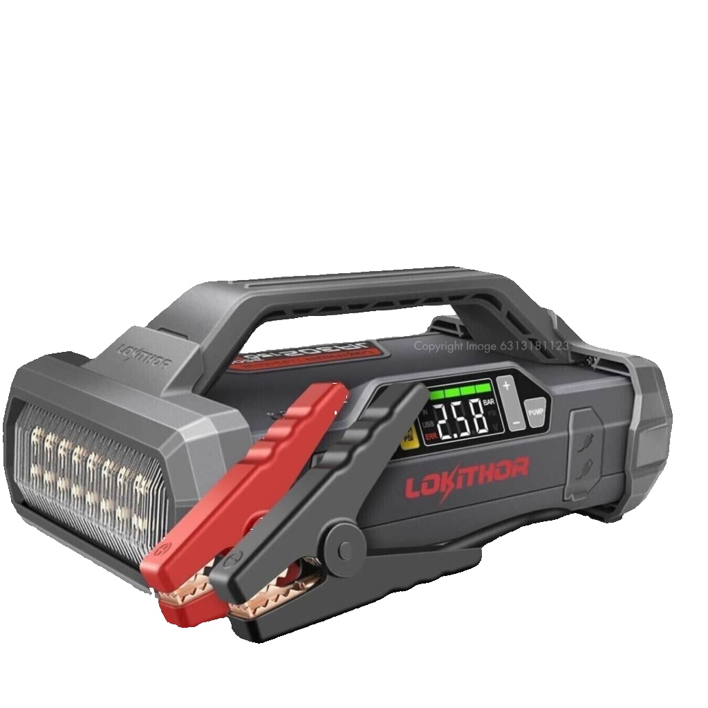 12v 3000A Car Battery Booster Jump Starter Air Compressor LOKITHOR JA302+Charger