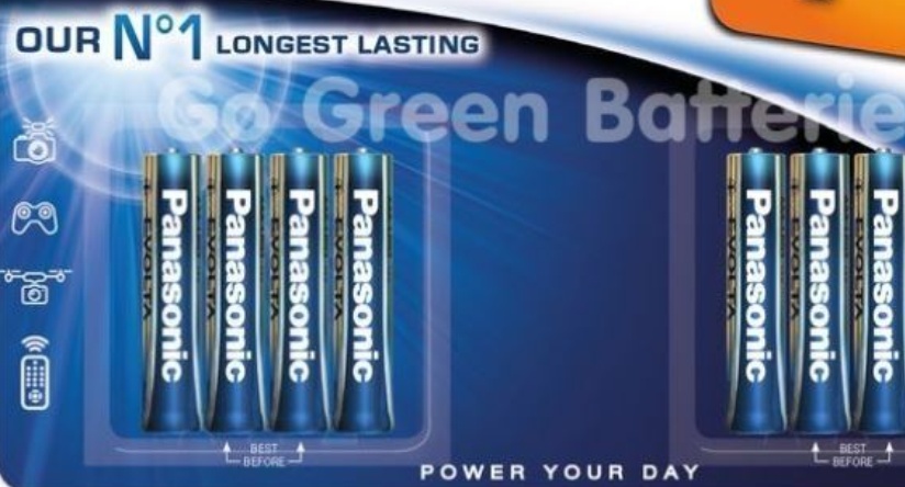 16x Panasonic AAA Evolta High Power Alkaline Batteries LR03 MX2400 MICRO 2032exp