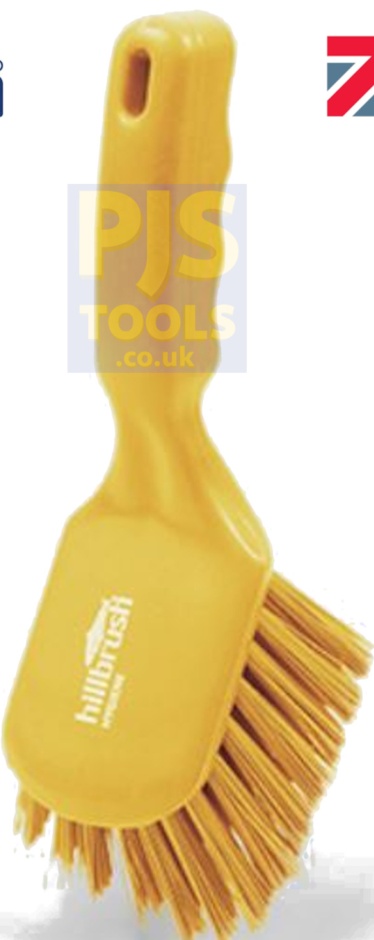 Hill Brush Salmon Yellow stiff polypropylene hand churn hygiene brush
