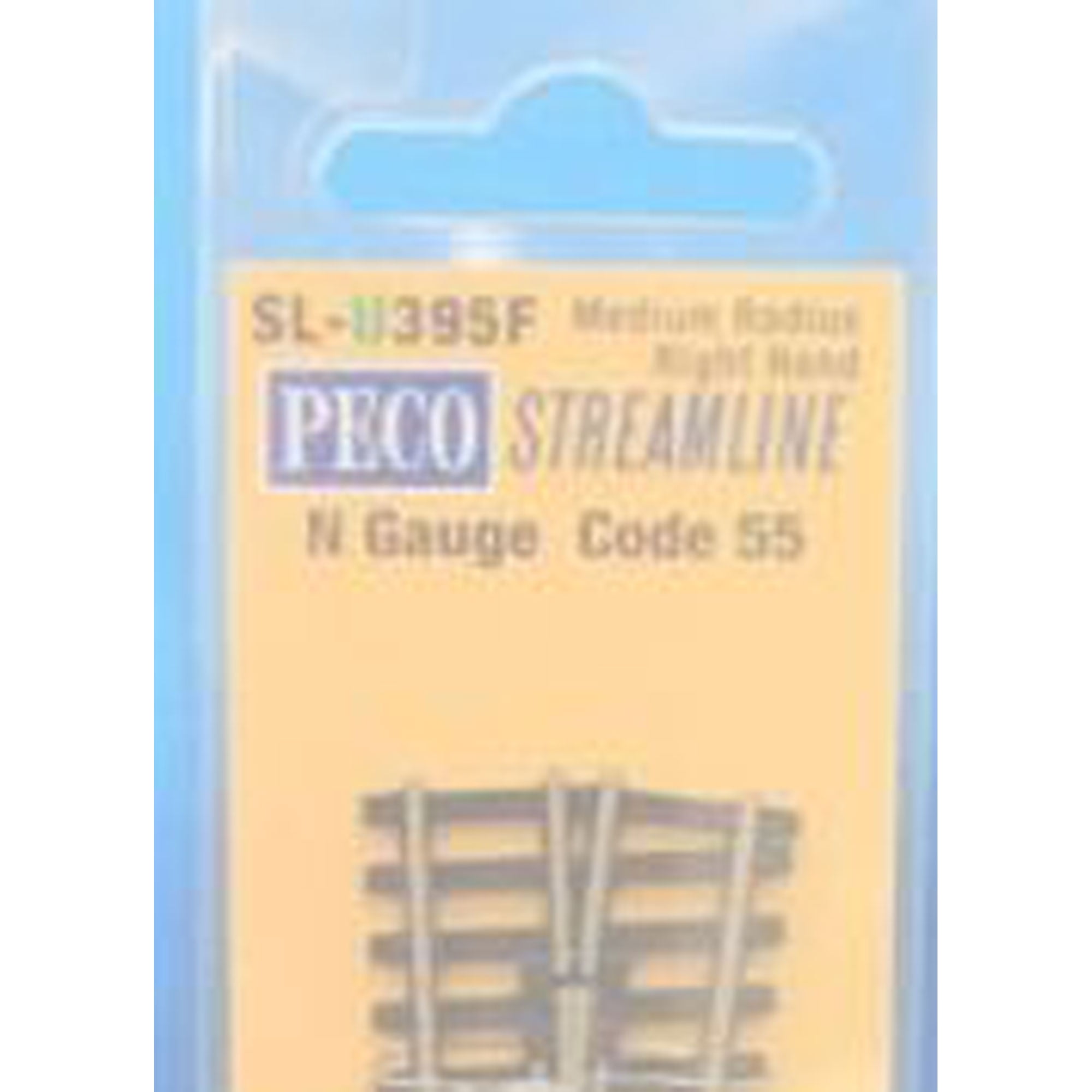 Peco SL-U395F Code 55 Medium Radius Right Hand Turnout