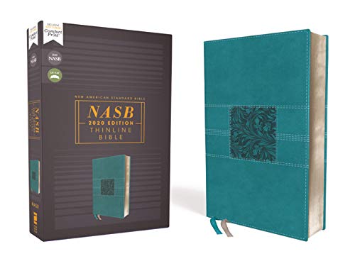 NASB, Thinline Bible, Leathersoft, Teal, Red Letter, 2020 Tex... - 9780310455622