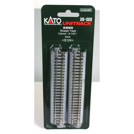 Kato N Gauge Unitrack (S124) Straight Track 124mm (Pack Of 4)