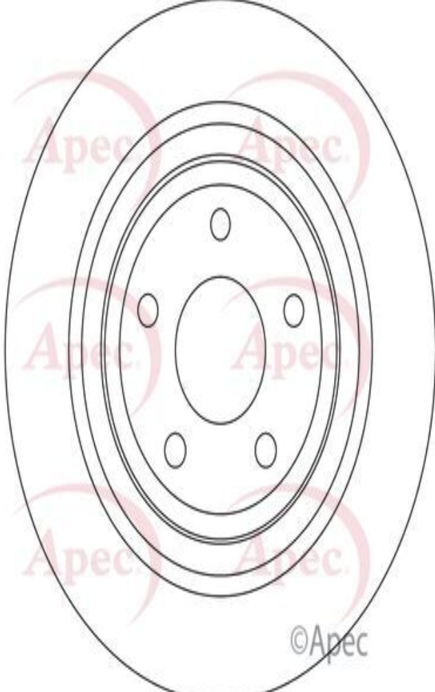 Apec Brake Disc Rear Single 1936154 2210993 5028906118327 DSK3337
