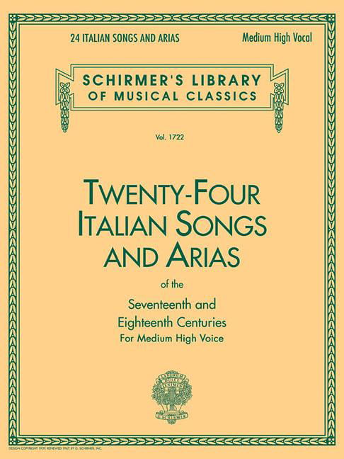 24 Italian Songs & Arias - Medium High Voice