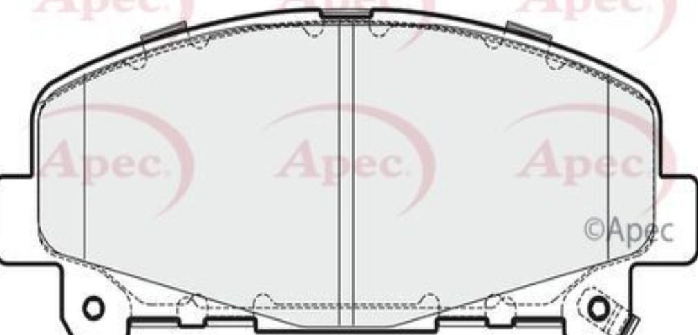 APEC PAD1693 Brake Pad Set For Disc Brake Front 17mm Thickness Fits Honda Accord