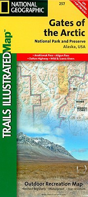 Gates of the Arctic Map Trails illustrated national geographic