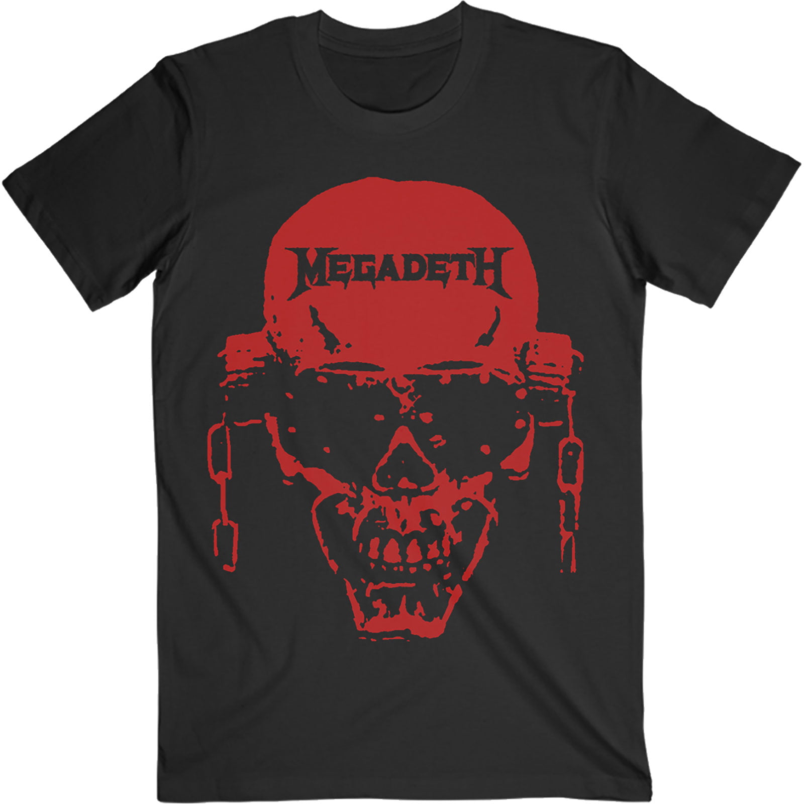 Megadeth T-Shirt - Vic Hi-Contrast - Cotton - Black - Medium