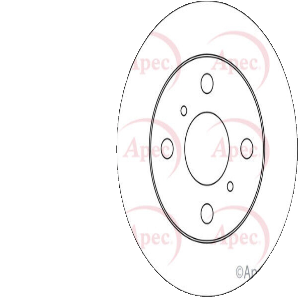 Braking System Brake Disc APEC DSK300 Front Vented Fits Toyota Starlet