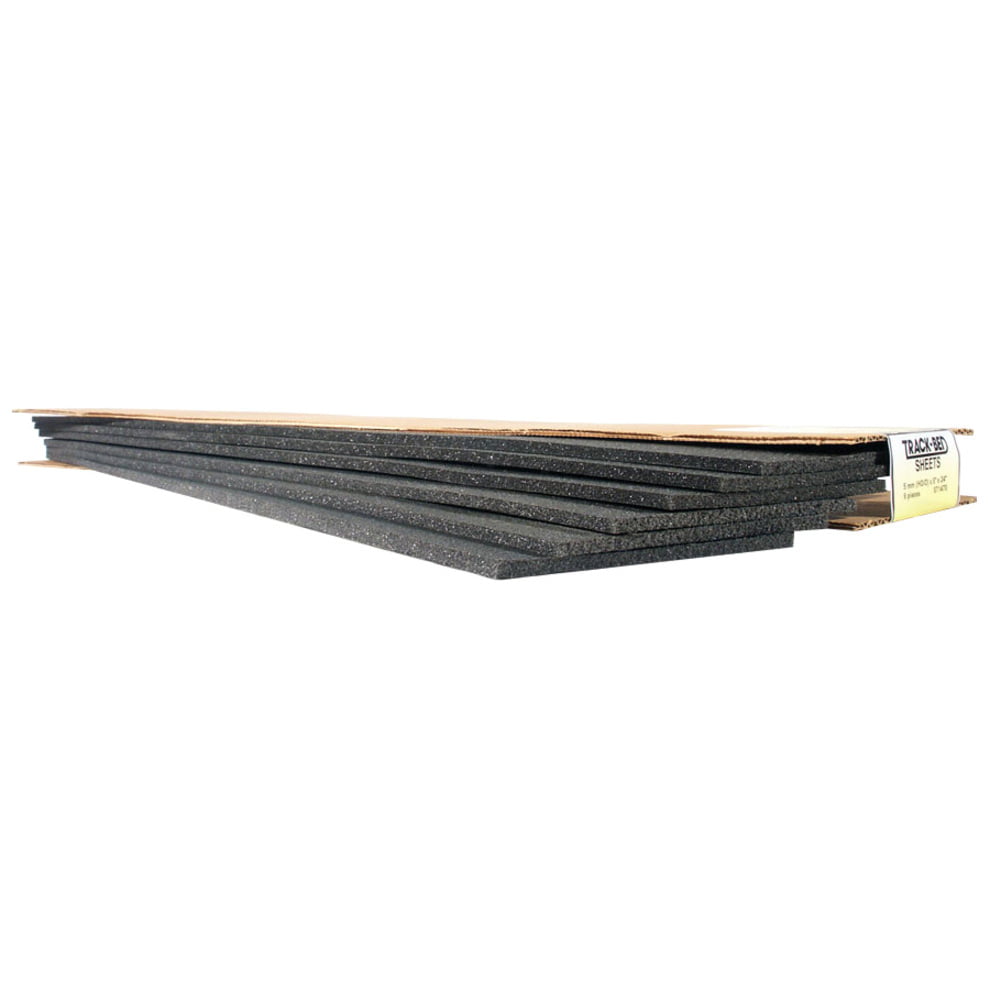 OO Gauge Woodland Scenics ST1470 Foam Track Bed Underlay 6x Sheets 12.7cm 60.9cm