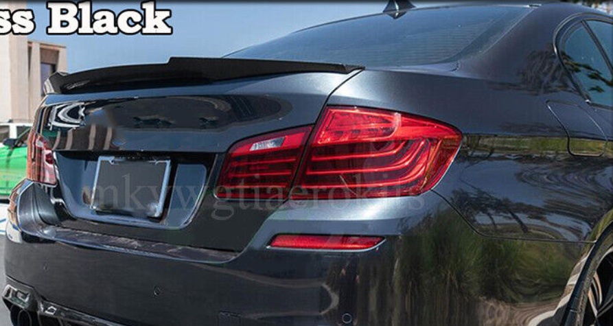 FOR BMW 5 SERIES F10 SALOON M4 REAR TRUNK LID LIP BOOT SPOILER 10-17 GLOSS BLACK