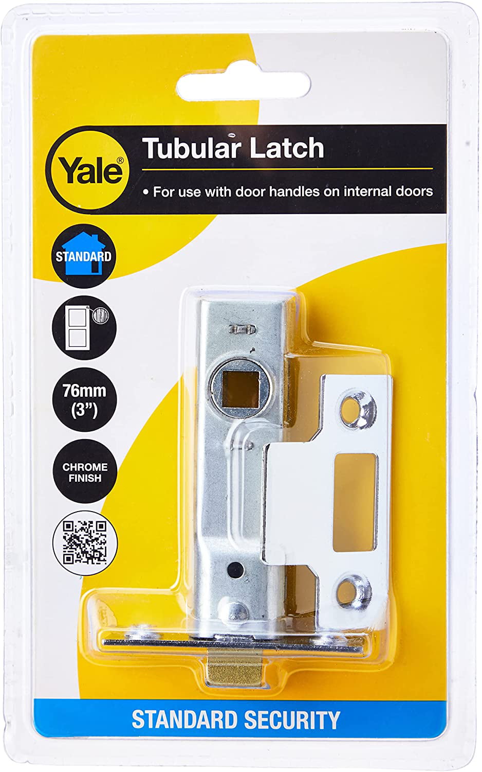 Yale Locks 250888205168 M888 Tubular Mortice Latch 76Mm 3In Chrome Pack Of 1 - Image 3