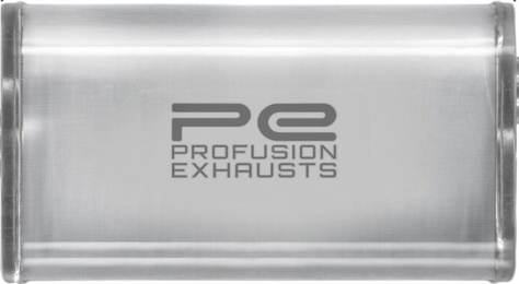 2.5 inch 4x9 Oval x 14 inch C/O Exhaust Silencer 304 Stainless Steel Muffler