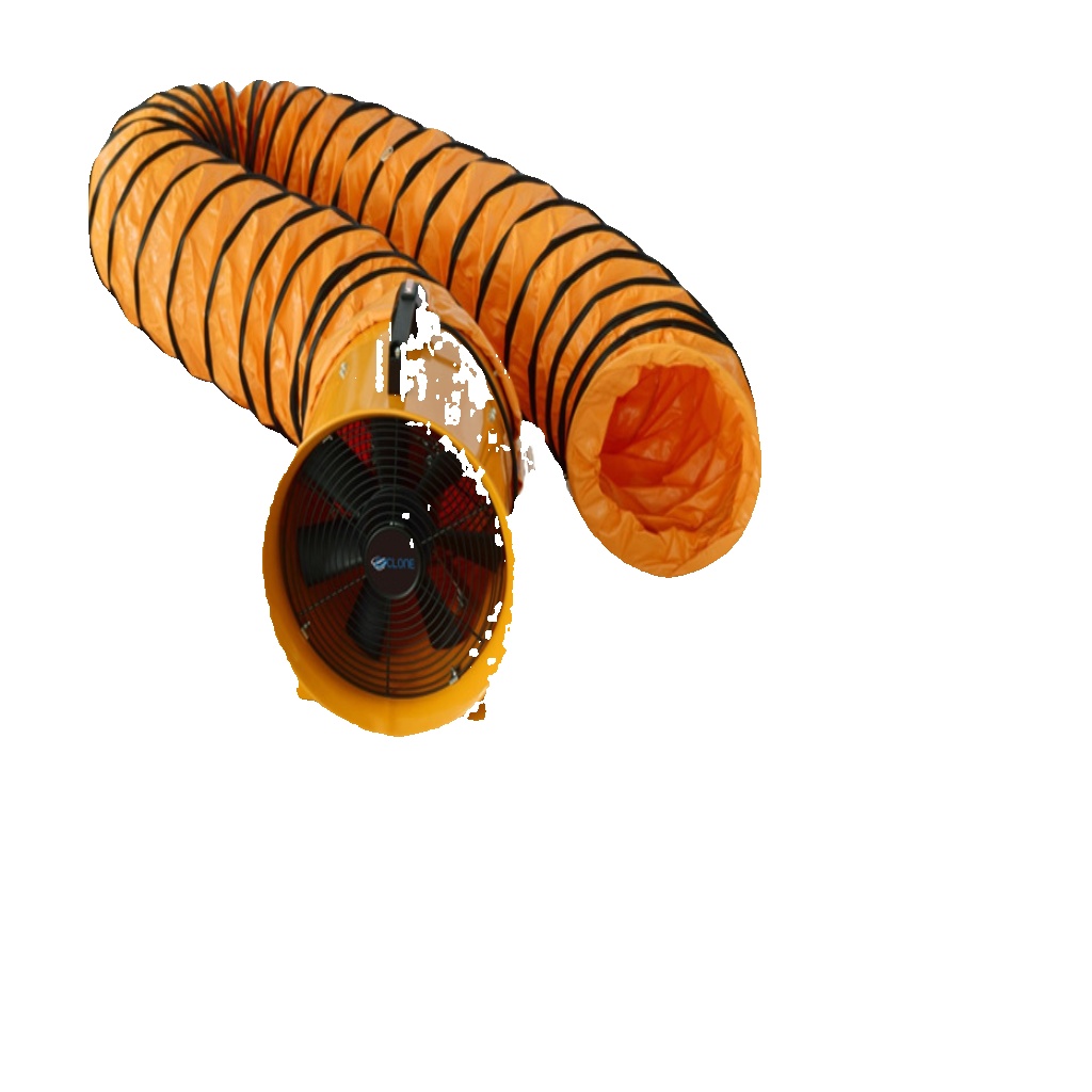 300mm 12in Cyclone Dust Fume Extractor Ventilation Fan with 5m PVC Ducting