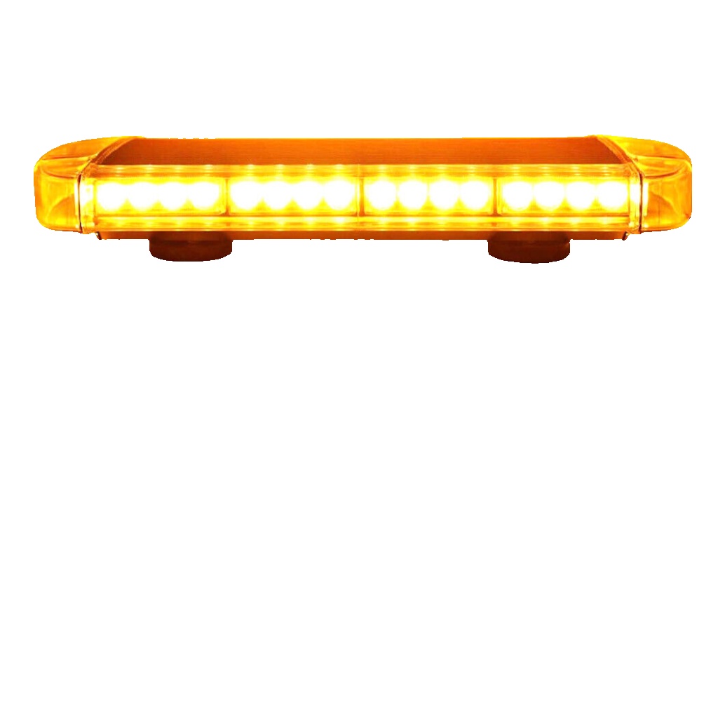 600MM 24"" Magnetic LED Amber Light Bar Beacon Hazard Recovery Vehicles Van Truck