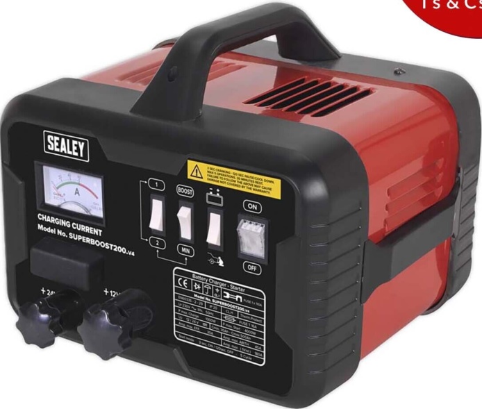 Sealey SUPERBOOST200 Car Van Battery Starter Charger 200 45Amp 12 24V 230V