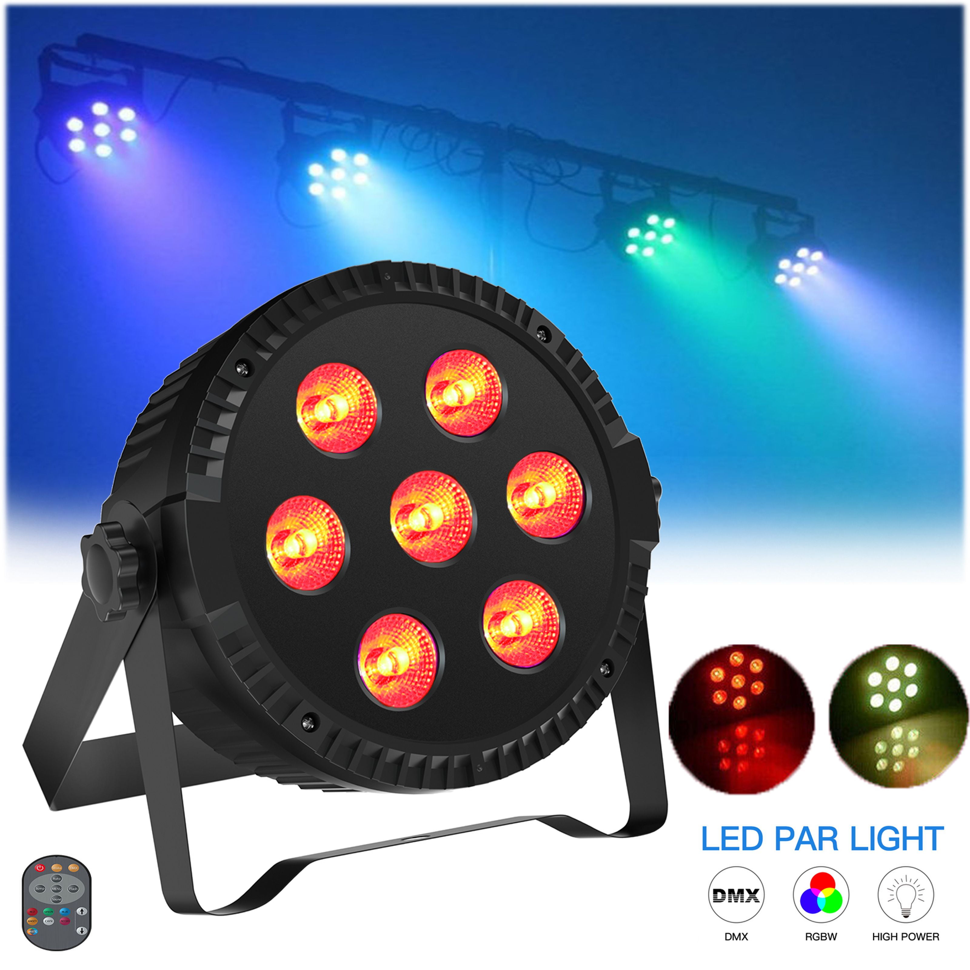 7 LED RGBW 105W Par Can Light Projector DMX512 Disco Party Bar Show Stage Light
