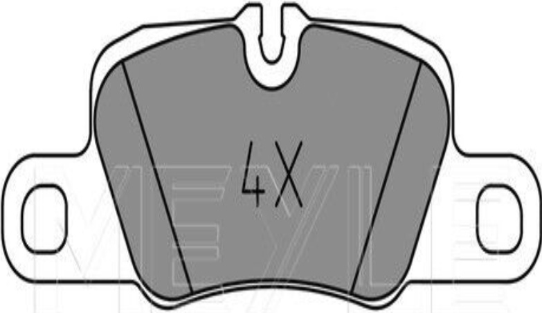 Rear MEYLE GERMANY 025 245 5416/PD Brake Pad Set, disc brake for PORSCHE