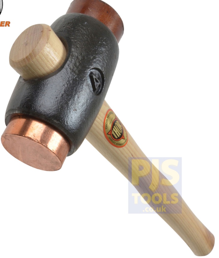 Thor 216 No 4 copper rawhide hammer mallet 50mm face 2380g THO216