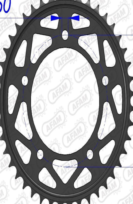 Afam Aluminum Crown 13817-Pitch 520 For Motorcycle Parts Accessories