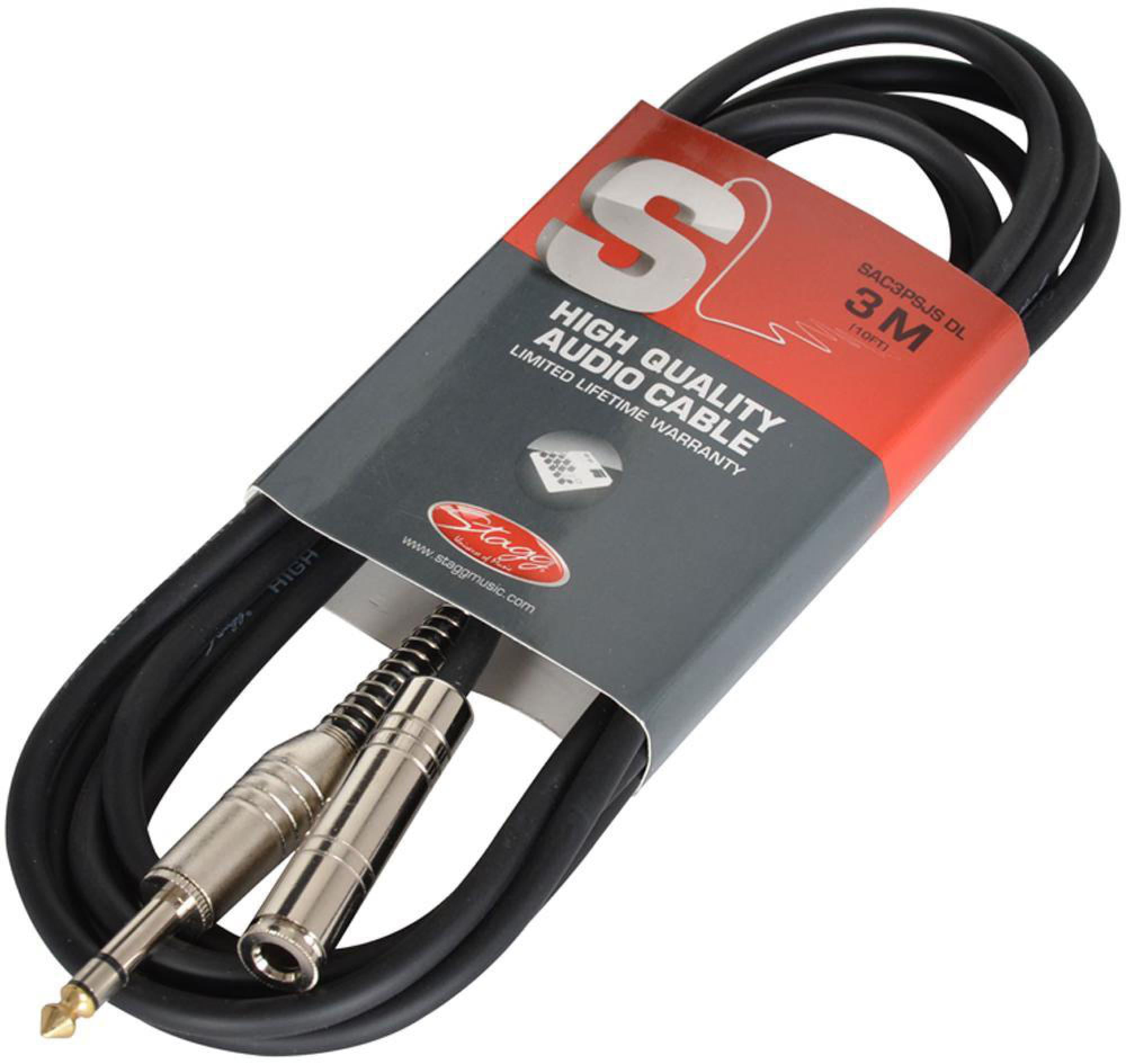 Stagg SAC3PSJS DL Headphone Extension Cable - Image 2
