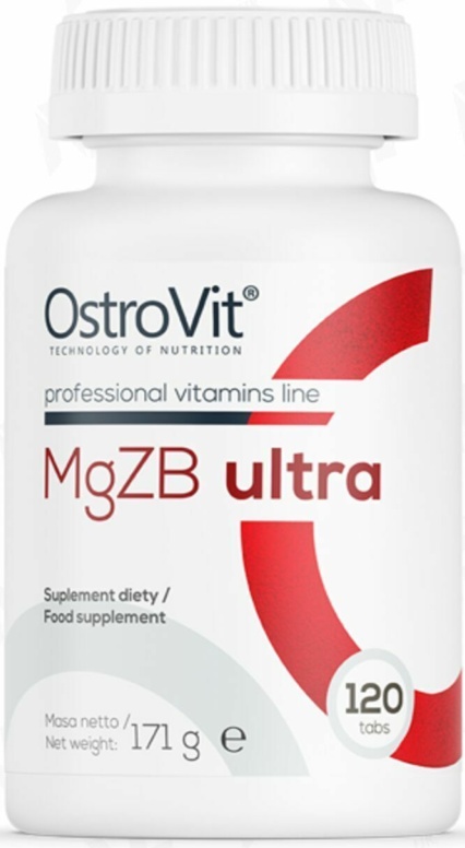 OstroVit MgZB Ultra 120 Tablets - Magnesium, Zinc & Vitamin B6 Supplement