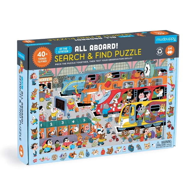All Aboard Train Station 64 Piece Search & Find Puzzle (2023) - Image 4