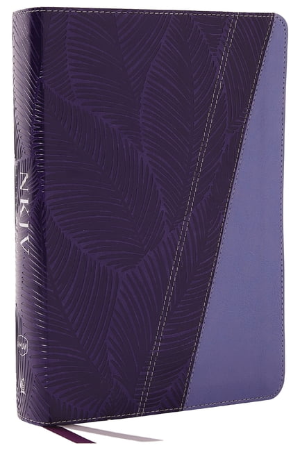 NKJV Study Bible, Leathersoft, Purple, Full-Color, Thumb Inde... - 9781400335374