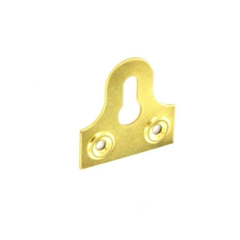 (32Mm, Electro Brass) Securit Slotted Glass Plates (Pack Of 2) 5059444575457