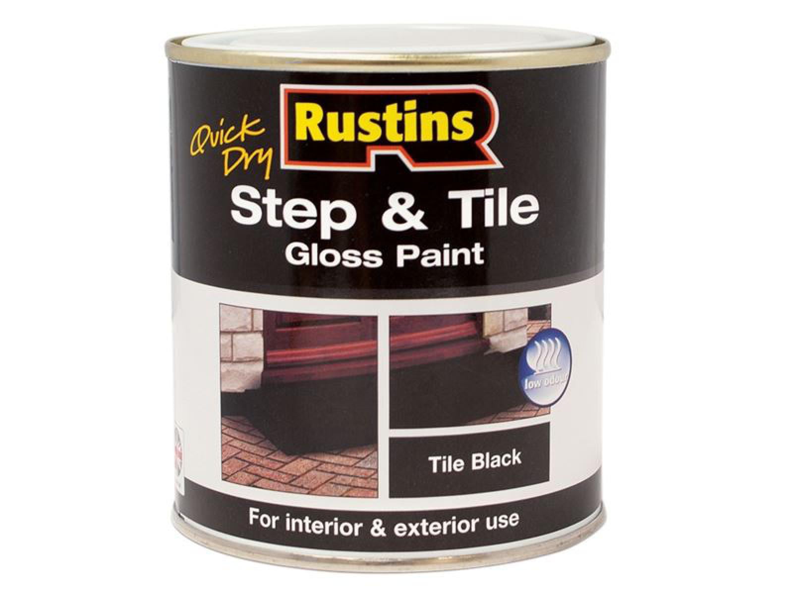 Rustins Quick Dry Step & Tile Paint Black 250Ml RUSSTPBK250Q