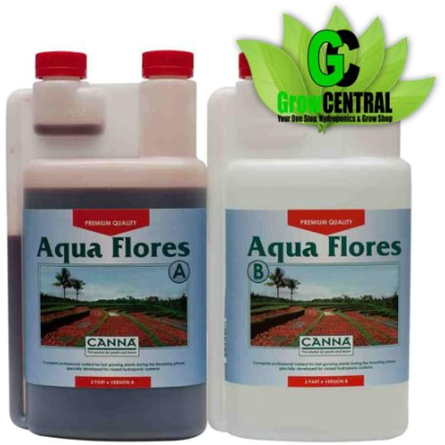 Canna Aqua Flores 1 Litre 1L A+B Flower Bloom Plant Nutrients Hydroponics