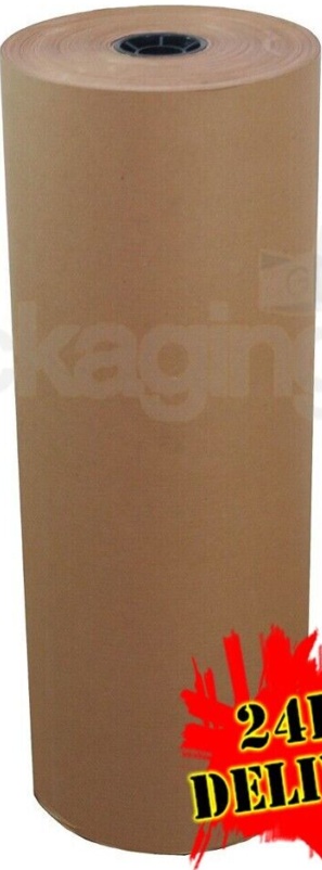 750mm x 200M x 2 BROWN KRAFT WRAPPING PAPER ROLLS 88gsm
