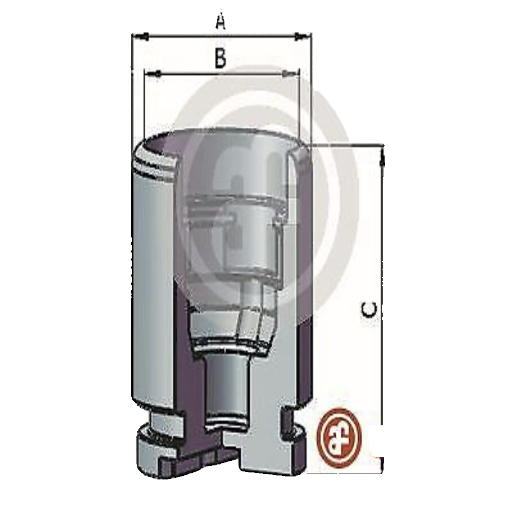 Rear AUTOFREN SEINSA D025637 Piston, brake caliper for HONDA