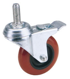 Draper 65516 Swivel Bolt Fixing Polyurethane Wheel with Brake 75mm Diameter SWL