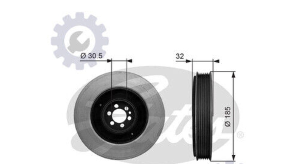 Gates Torsional Vibration Damper - TVD1042