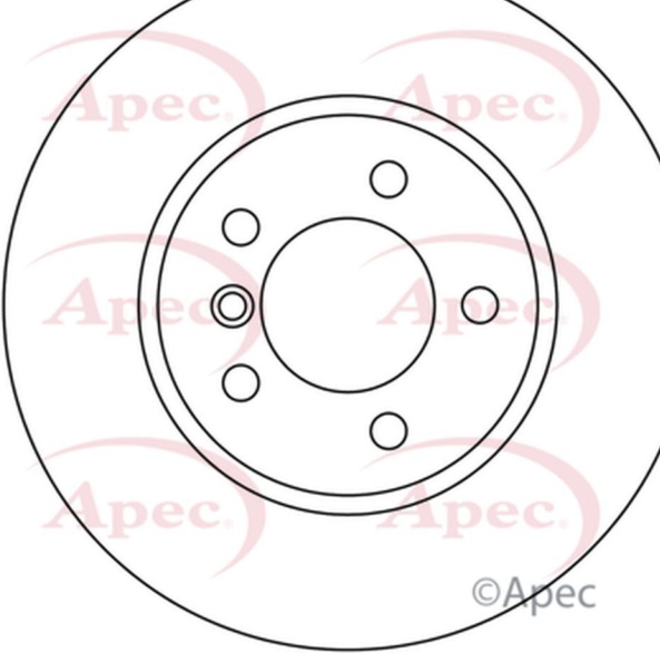 APEC DSK2256 Brake Disc Front Vented Braking 310mm Diameter Fits BMW 5 Series