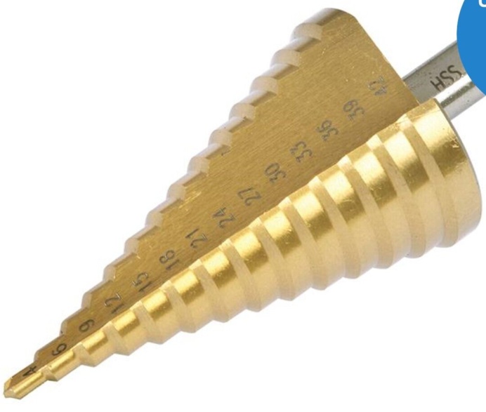 STEP DRILL HSS TITANIUM CONE HOLE CUTTER 4mm - 42mm HOLE SIZES, BLUE SPOT 20506
