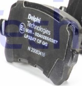 Rear DELPHI-OE LP3247 Brake Pad Set, disc brake for AUDI,AUDI (FAW),CHANGAN,SEAT