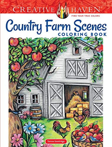 Creative Haven Country Farm Scenes Coloring Book by Teresa Goodridge NEW - Image 8