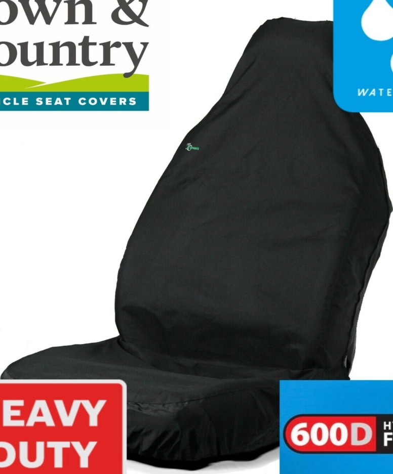 3DSFBLK Front Single Seat Cover Black For Larger Seats Universal