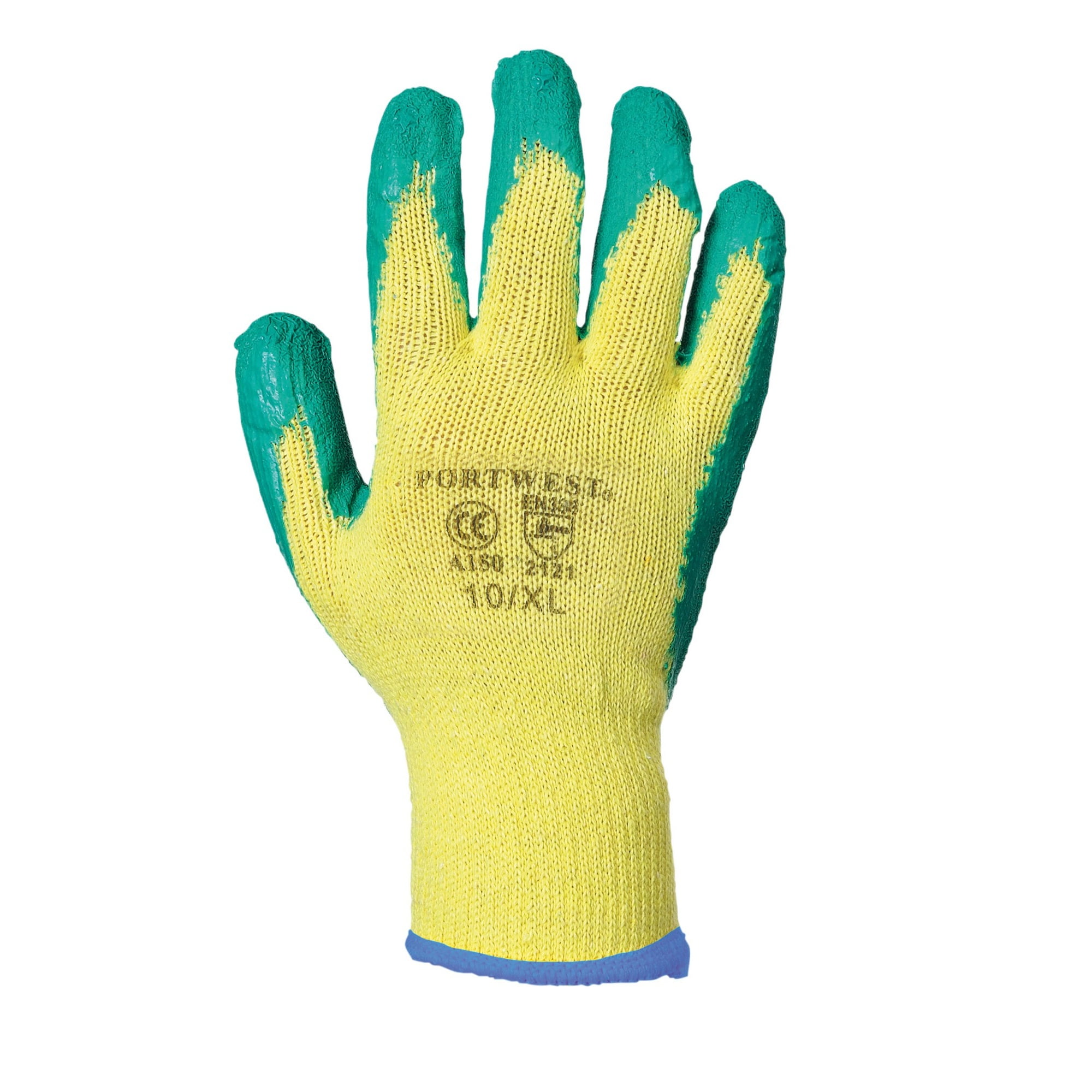 (L, Yellow/ Green) Portwest Fortis Grip Gloves (A150) / Workwear / Safetywear 5054752803872