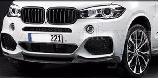 GLOSS BLACK FOR BMW X5 F15 M STYLE AERO BODY KIT FRONT SPLITTER + REAR DIFFUSER
