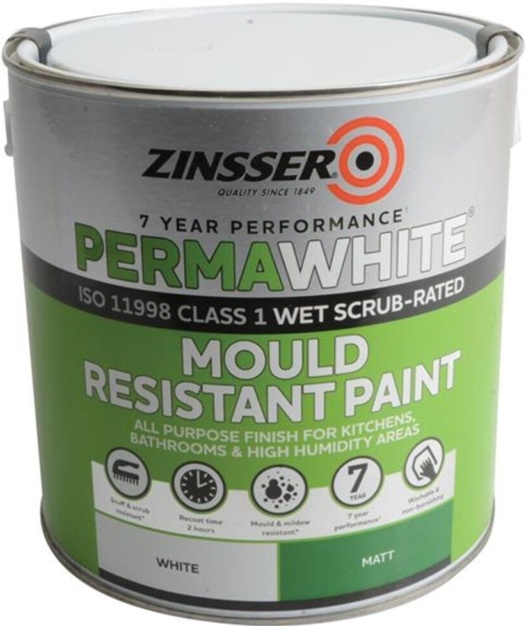 ZINSSER PERMA WHITE INTERIOR MATT 2.5L - Image 5
