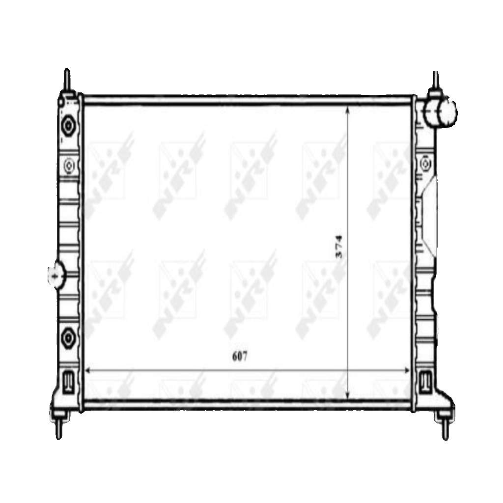 NRF 53844 Radiator, engine cooling for SAAB