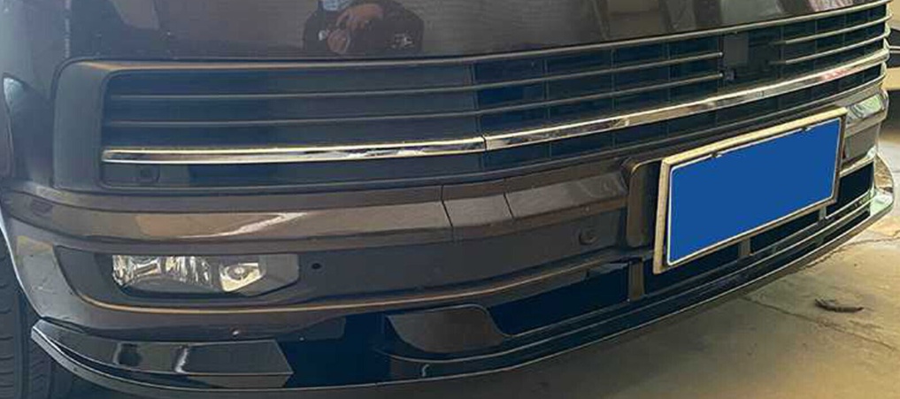 Front Lip Splitter Spoiler Gloss Black Fits VW Transporter T6 2015-2019 New