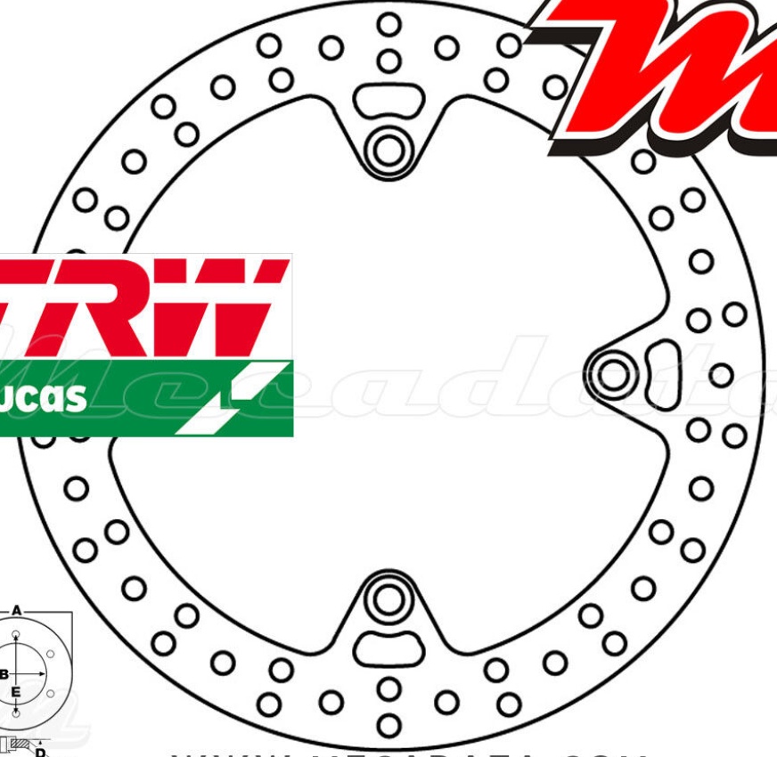 Free Shipping TRW MST 204 Brake Disc For Motorcycle Parts Accessories