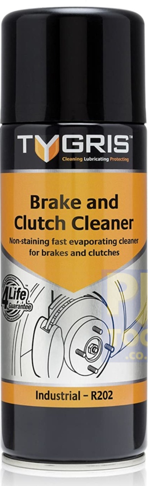 Tygris R202 400ml brake & clutch cleaner aerosol spray brake squeal stop