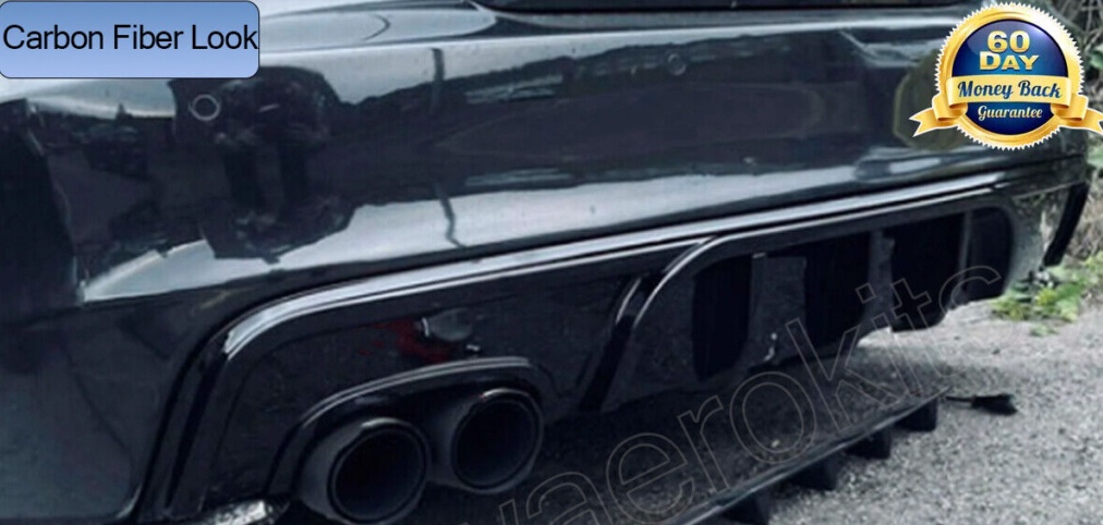 FOR BMW 1 SERIES E82 M SPORT REAR BUMPER DIFFUSER CARBON LOOK SPOILER 2007-2013