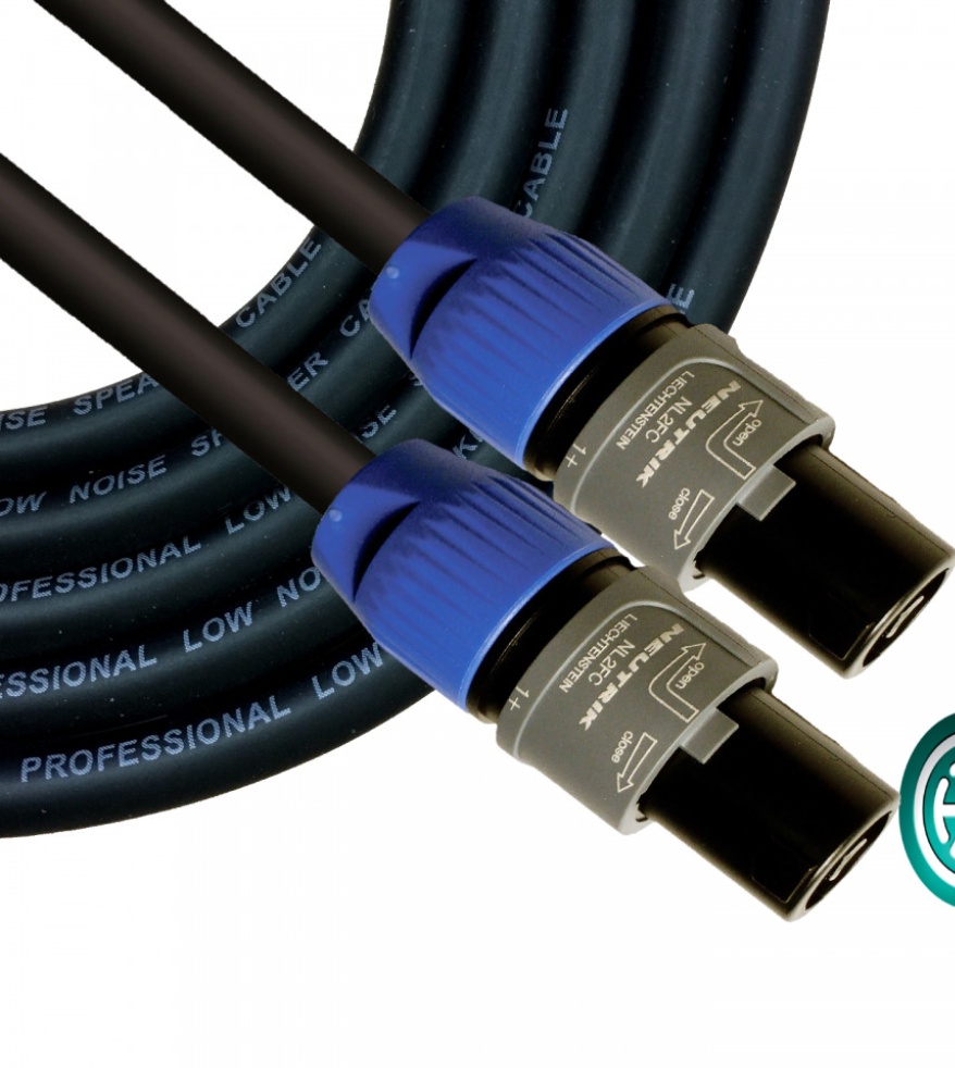 Neutrik 2 Pole Speakon NL2FXX Speaker Cable PA 10m Audio Lead 2 Core Cable