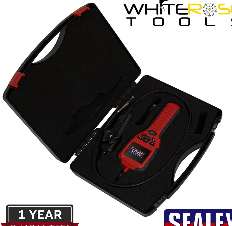 Sealey Articulated Video Borescope - 800mm Flexible Probe, 70mm TFT Display, IP67 Waterproof Camera, LED Light - Image 6